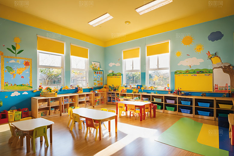 幼儿园教室学校幼教摄影图