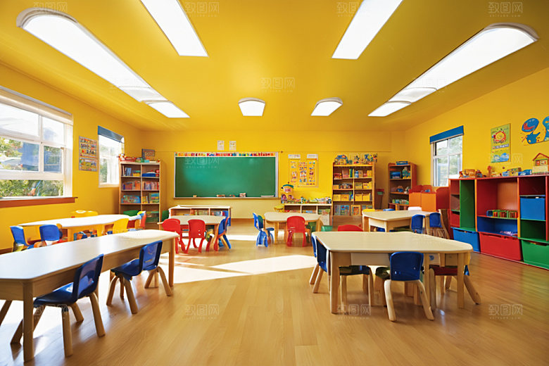 幼儿园教室童趣可爱摄影图