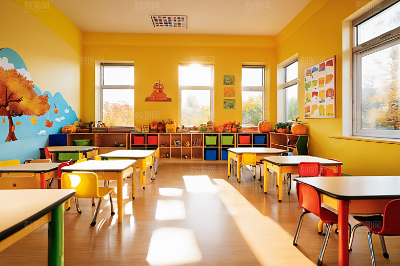 幼儿园教室学校幸福摄影图