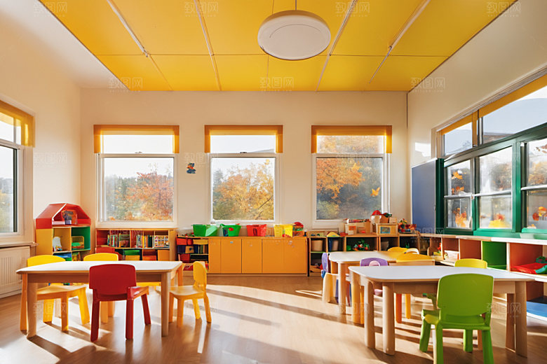 幼儿园教室学校高清摄影图