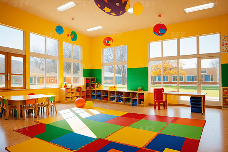 幼儿园教室学校托儿所摄影图