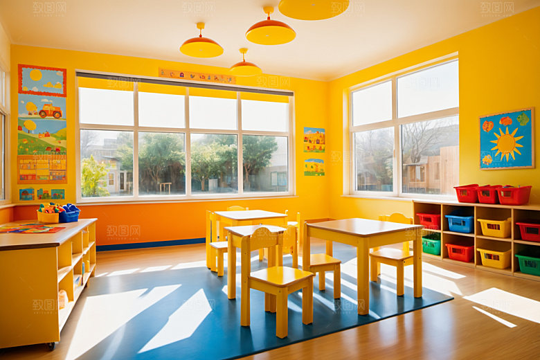 幼儿园教室学校幼教摄影图