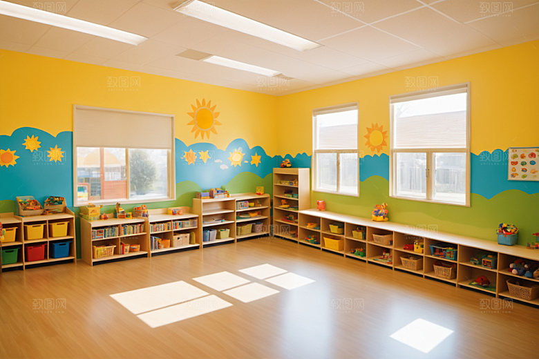 幼儿园教室高清幸福摄影图