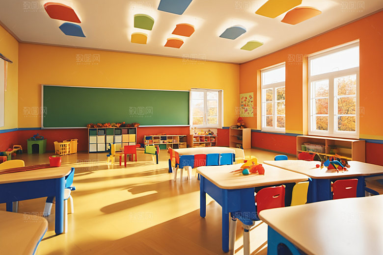 幼儿园教室幼教学校摄影图