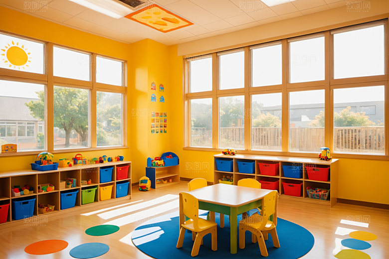 幼儿园教室温馨童趣摄影图