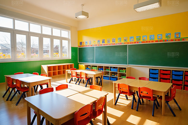 幼儿园教室幼教温馨摄影图