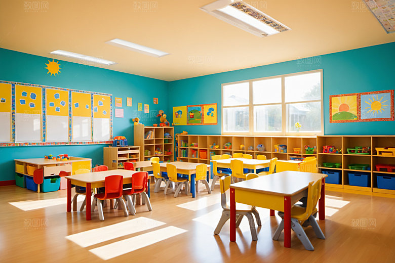 幼儿园教室幼教温馨摄影图