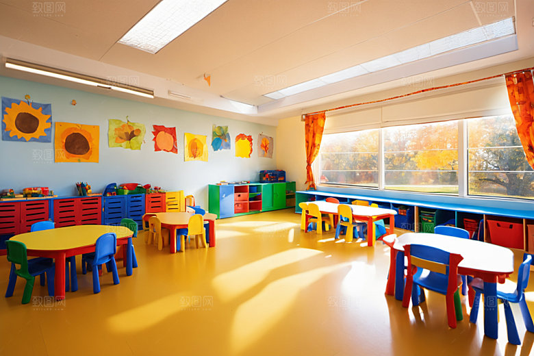 幼儿园教室幼教高清摄影图