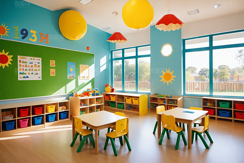 幼儿园教室童趣托儿所摄影图