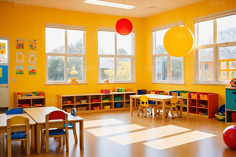 幼儿园教室幼教温馨摄影图