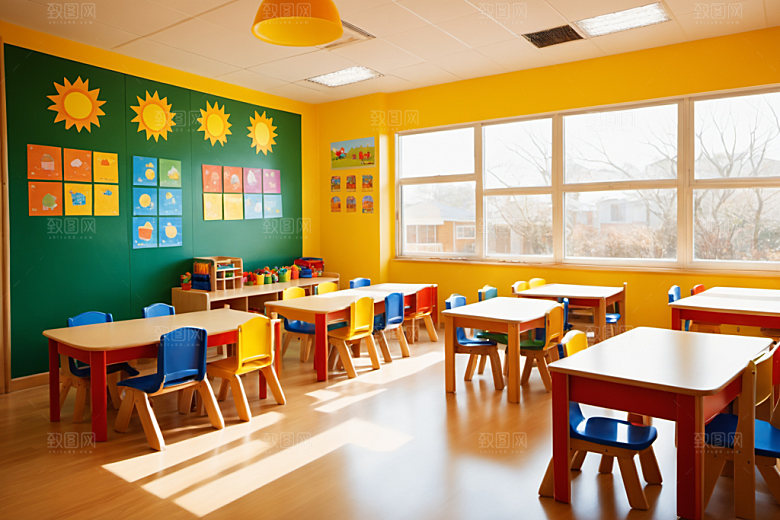 幼儿园教室学校高清摄影图