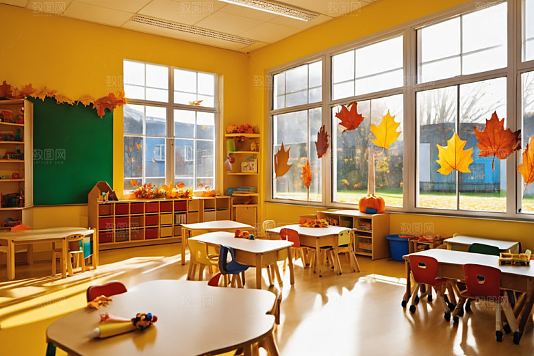 幼儿园教室学校可爱摄影图