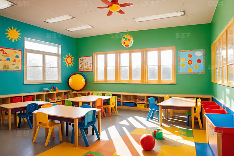 幼儿园教室学校童趣摄影图