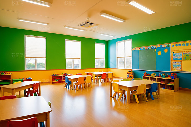 幼儿园教室幼教学校摄影图