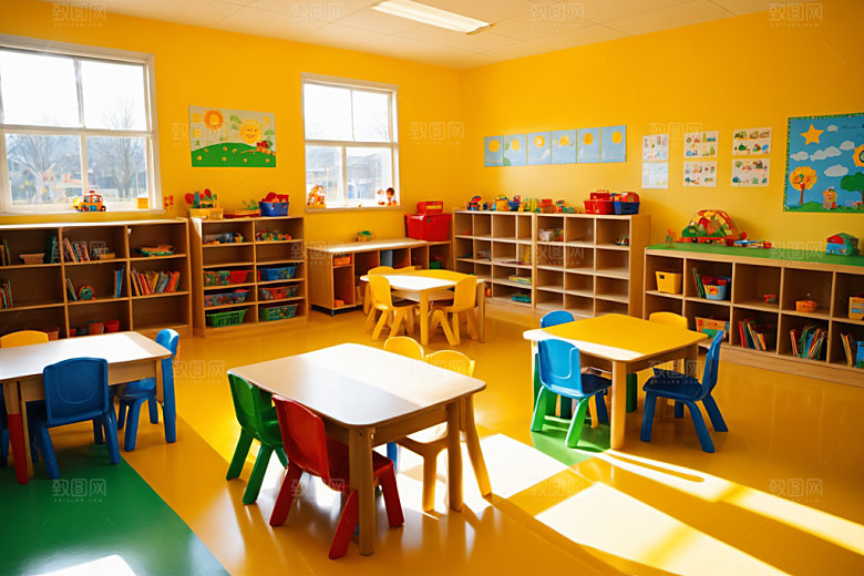 幼儿园教室室内学校摄影图