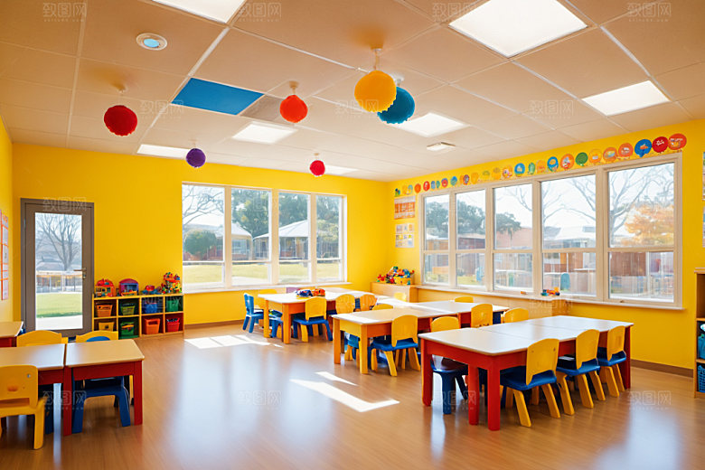 幼儿园教室学校高清摄影图