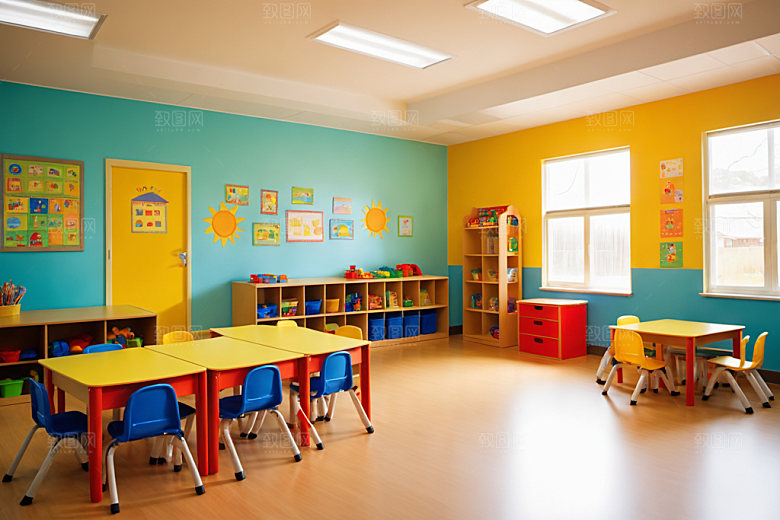 幼儿园教室童趣高清摄影图