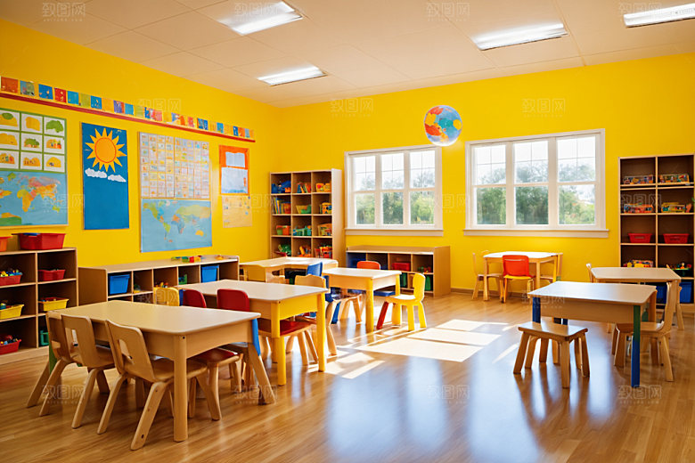 幼儿园教室幼教高清摄影图
