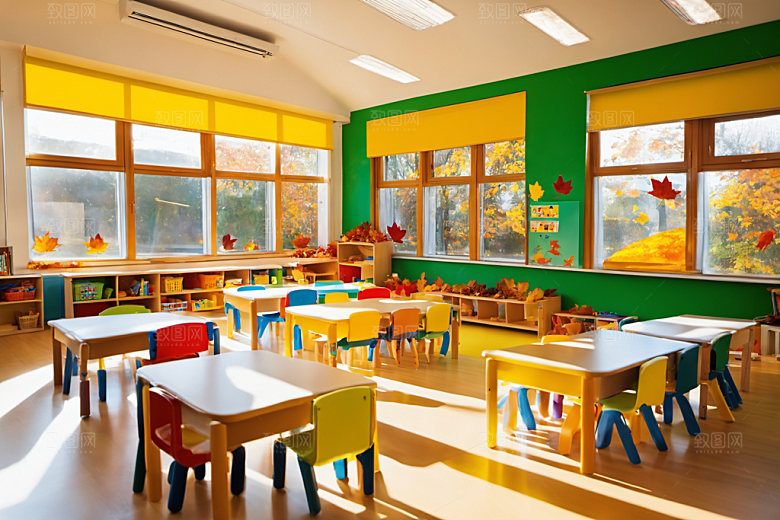 幼儿园教室高清学校摄影图