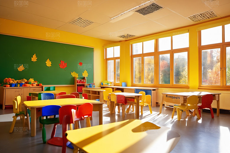 幼儿园教室童趣室内摄影图