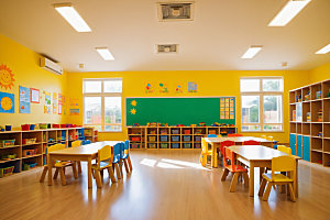幼儿园教室幼教托儿所摄影图