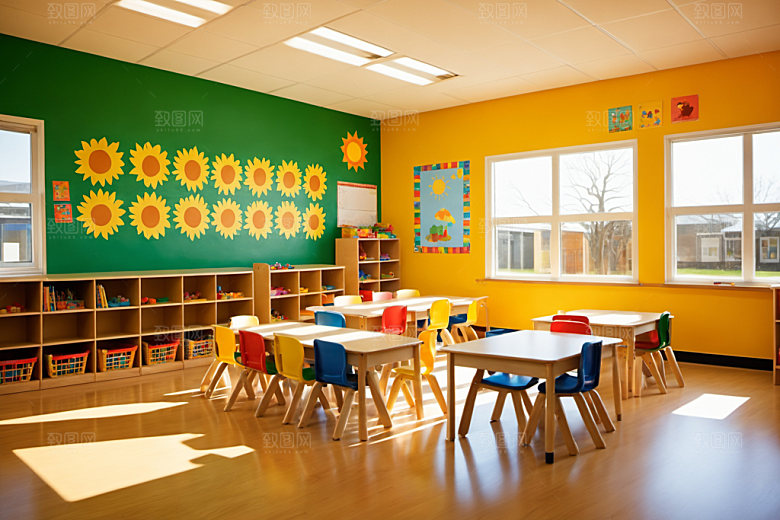 幼儿园教室可爱高清摄影图