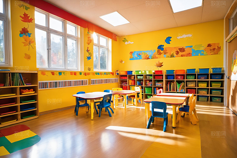 幼儿园教室高清场景摄影图