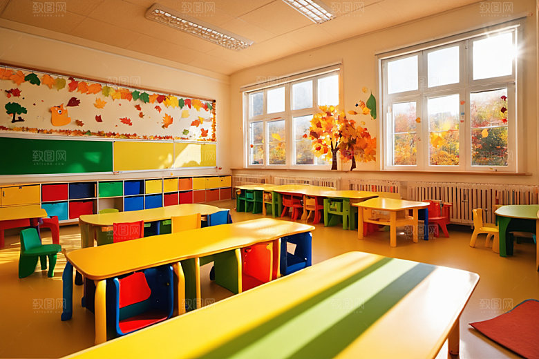 幼儿园教室学校幸福摄影图
