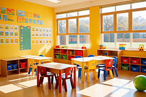 幼儿园教室学校可爱摄影图
