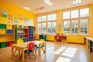 幼儿园教室学校温馨摄影图