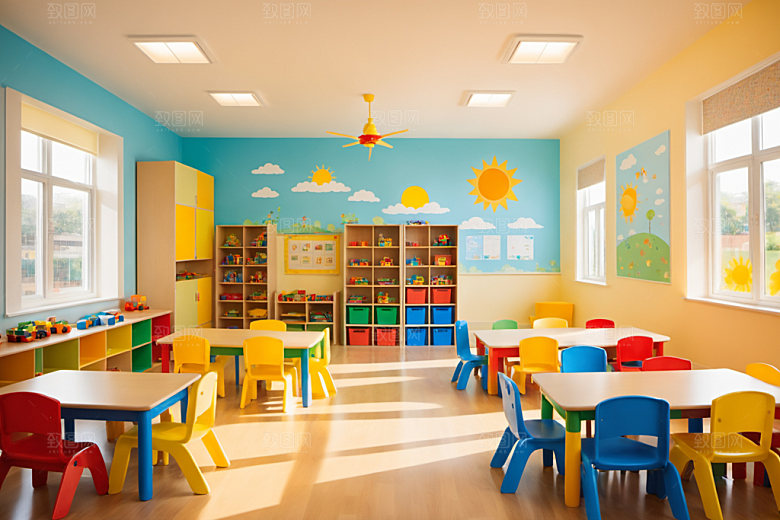 幼儿园教室童趣托儿所摄影图