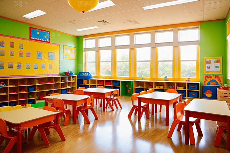 幼儿园教室高清幸福摄影图