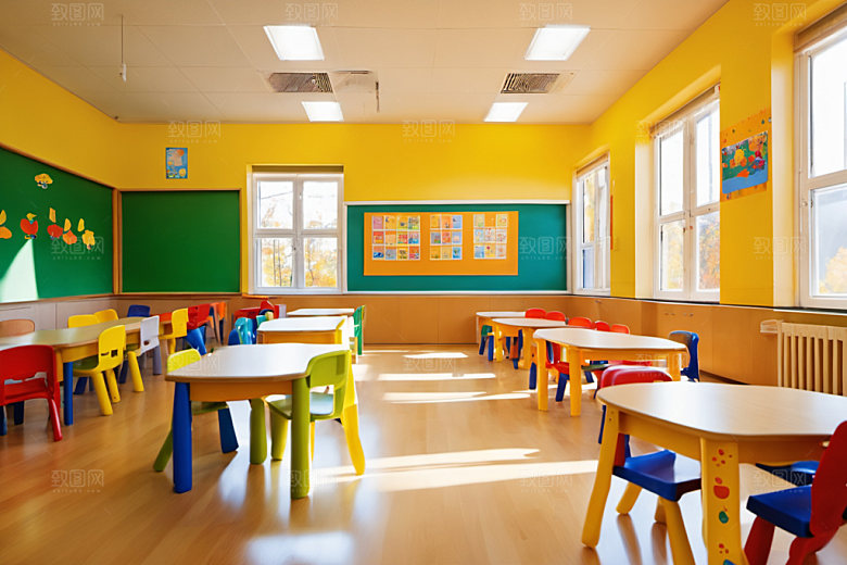 幼儿园教室童趣可爱摄影图