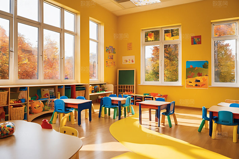 幼儿园教室托儿所学校摄影图
