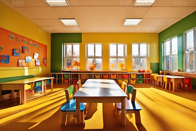 幼儿园教室可爱温馨摄影图