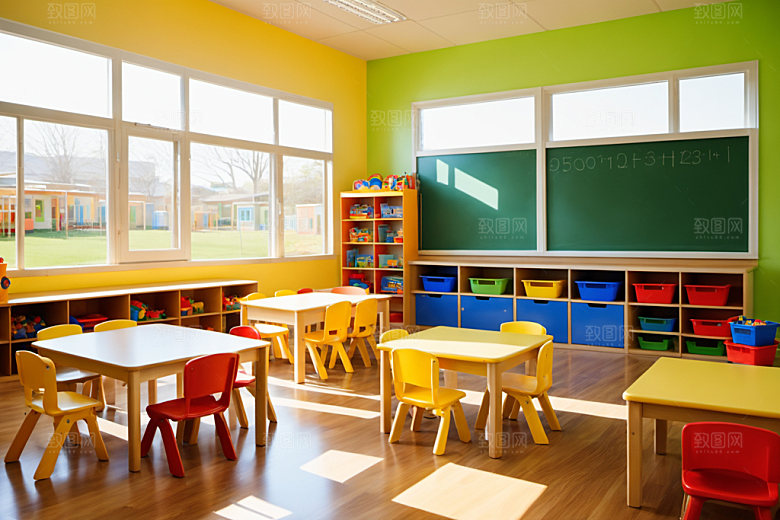 幼儿园教室童趣幸福摄影图