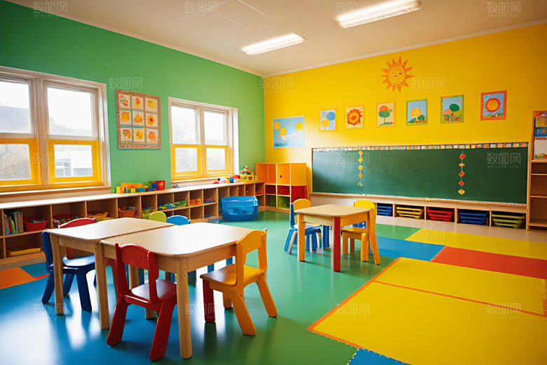 幼儿园教室幼教高清摄影图