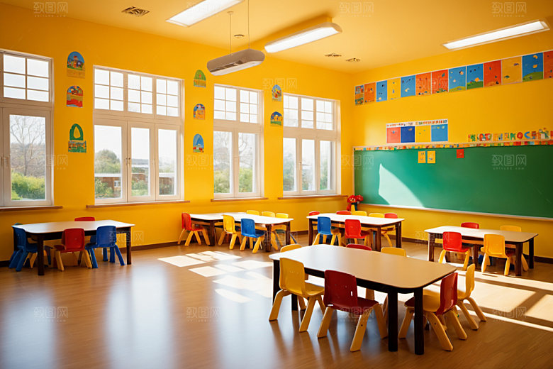 幼儿园教室高清可爱摄影图