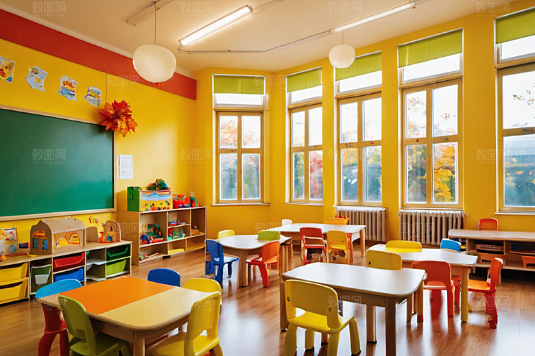 幼儿园教室童趣学校摄影图