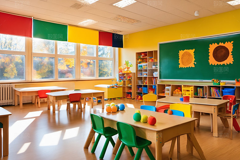 幼儿园教室童趣幸福摄影图