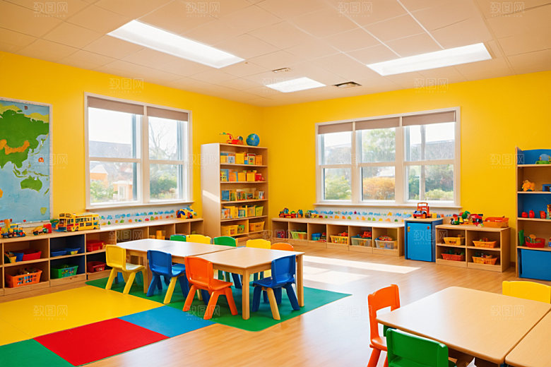 幼儿园教室童趣学校摄影图