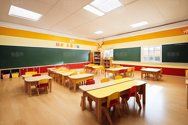 幼儿园教室幸福学校摄影图