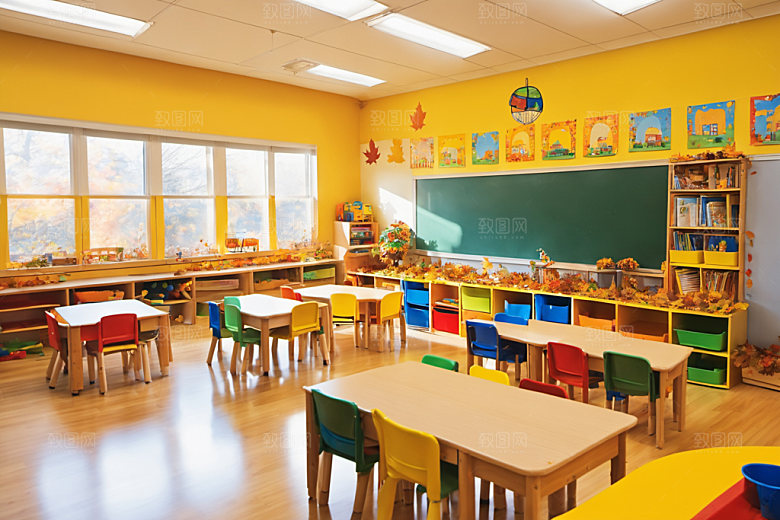 幼儿园教室托儿所学校摄影图