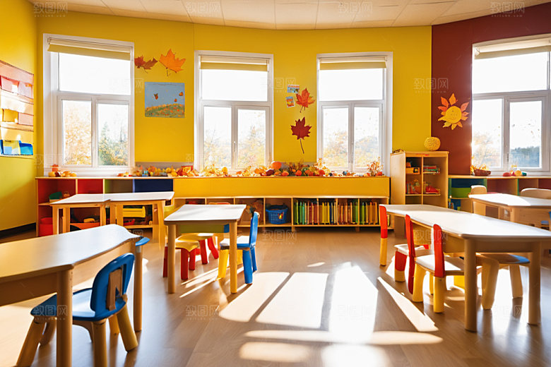 幼儿园教室高清场景摄影图
