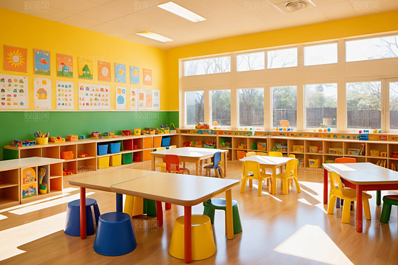 幼儿园教室童趣可爱摄影图