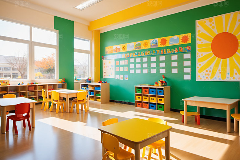 幼儿园教室高清幸福摄影图