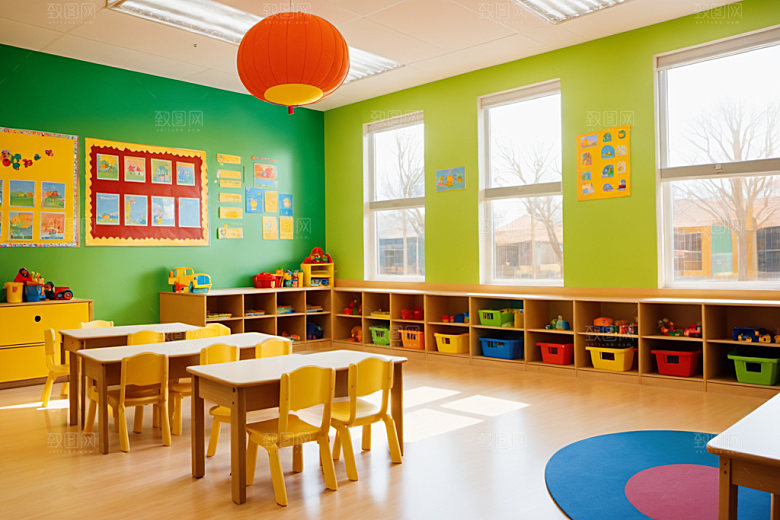 幼儿园教室可爱温馨摄影图