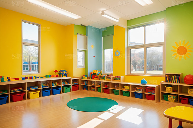 幼儿园教室温馨高清摄影图