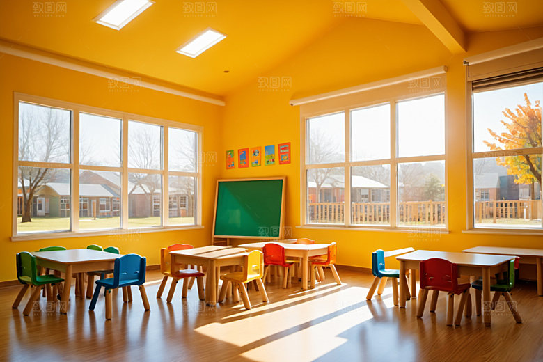幼儿园教室童趣温馨摄影图