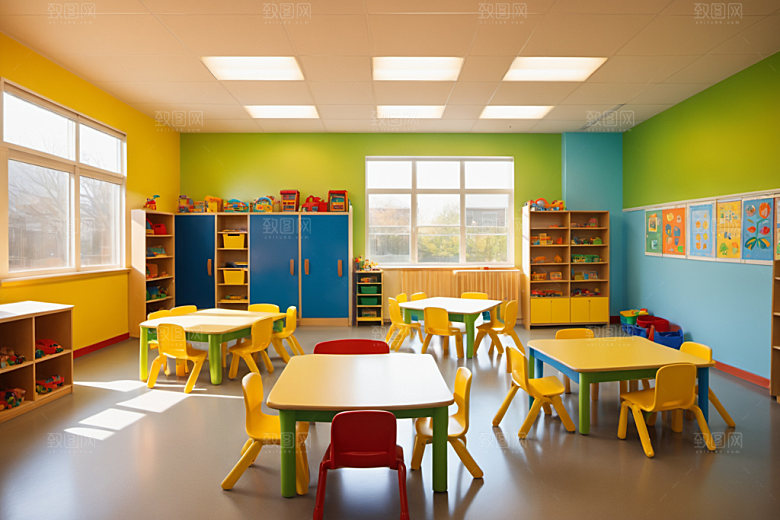 幼儿园教室高清学校摄影图